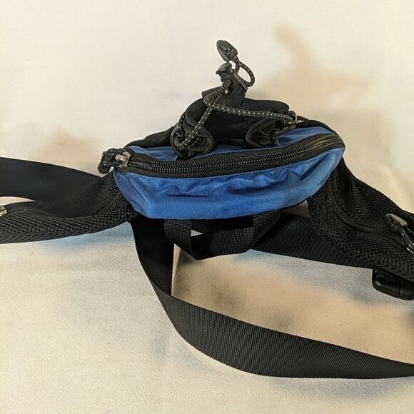 MEC Mountain Equipment Co-op Fanny Waist Belt Bag Black Blue Running Hiking - Picture 5 of 9